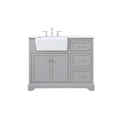 42 inch Single bathroom vanity in grey