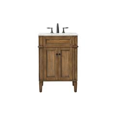 24 inch Single bathroom vanity in driftwood