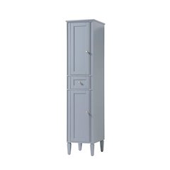 16 inch Bath Storage Cabinet in Grey