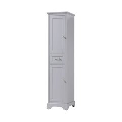 16 inch Bath Storage Cabinet in Grey
