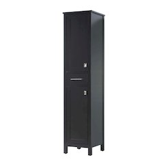 16 inch Bath Storage Cabinet in Black
