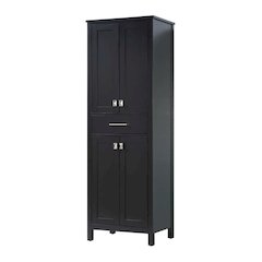 24 inch Bath Storage Cabinet in Black
