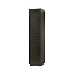 16 inch Bath Storage Cabinet in Chocolate Oak