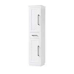 16 inch Bath Storage Cabinet in White