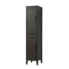 16 Inch Bath Storage Cabinet in Mocha Brown