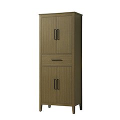 28 Inch Bath Storage Cabinet in Chestnut Brown