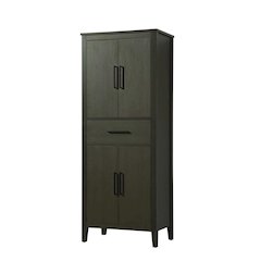 28 Inch Bath Storage Cabinet in Mocha Brown