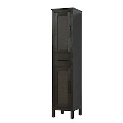 16 Inch Bath Storage Cabinet in Chocolate Oak