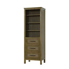 24 Inch Open Shelving Bath Storage Cabinet in Hazel Oak