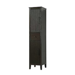 16 Inch Bath Storage Cabinet in Chocolate Oak