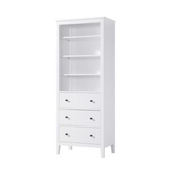 28 Inch Open Shelving Bath Storage Cabinet in White