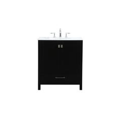 30 inch Single bathroom vanity in black