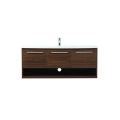 48 inch Single bathroom vanity in walnut