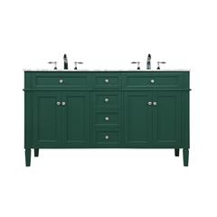 60 inch double bathroom vanity in green