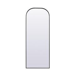 Metal Frame Arch Full Length Mirror 28x74 Inch in Black