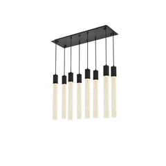 Weston 8 lights pendant in black