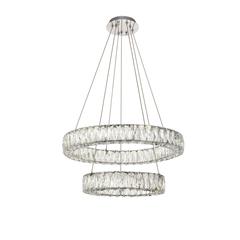 Monroe Integrated LED chip light Chrome Chandelier Clear Royal Cut Crystal