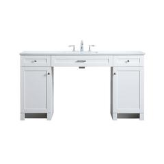 60 Inch ADA Compliant Bathroom Vanity In White