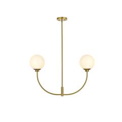 Nyomi 30 inch chandelier in Satin Gold