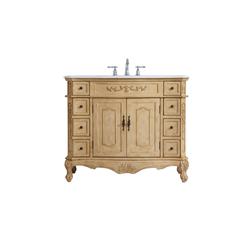 42 inch Single Bathroom vanity in Light Antique Beige