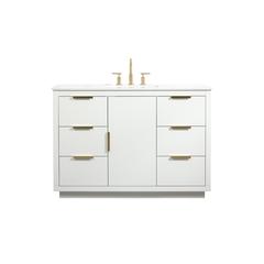48 inch Single bathroom vanity in white