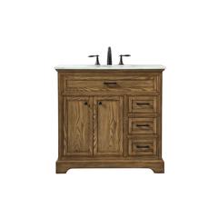 36 inch Single bathroom vanity in driftwood