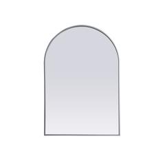 Metal Frame Arch Mirror 27x40 Inch in Silver