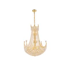 Corona 24 light Gold Chandelier Clear Royal Cut Crystal