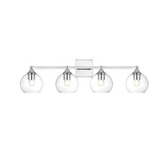 Foster 4 light Chrome and Clear Bath Sconce