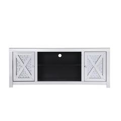 59 in. crystal mirrored TV stand