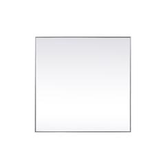 Metal Frame Square Mirror 48 inch in Silver