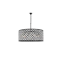 Madison 10 light Matte Black Chandelier Clear Royal Cut Crystal