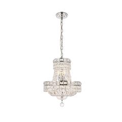 Tranquil 6 light Chrome Pendant Clear Royal Cut Crystal