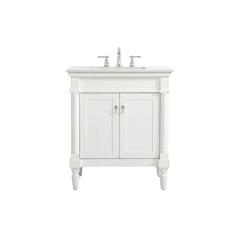 30 inch Single Bathroom vanity in Antique White