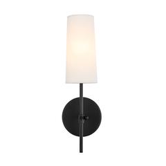 Mel 1 light Black and White shade wall sconce