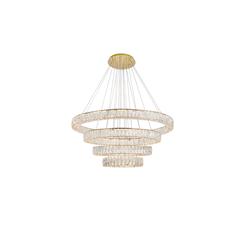 Monroe Integrated LED chip light Gold Chandelier Clear Royal Cut Crystal