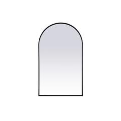 Metal Frame Arch Mirror 24x40 Inch in Black