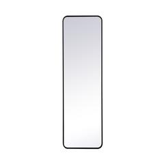 Soft corner metal rectangular mirror 18x60 inch in Black