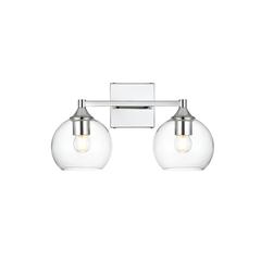 Foster 2 light Chrome and Clear Bath Sconce