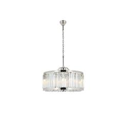 Chelsea 8 light polished nickel Chandelier Clear Royal Cut Crystal