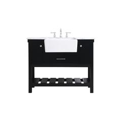 42 inch Single bathroom vanity in black