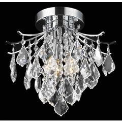 Amelia Collection Flush Mount D12in H12in Lt:3 Chrome Finish