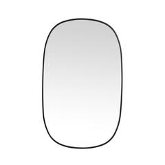 Metal Frame Oval Mirror 30x48 Inch in Black