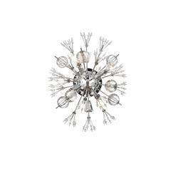 Vera 19 Inch Crystal Starburst Wall Sconce In Chrome