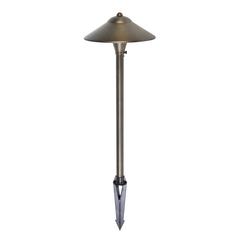 Path Light D9 H24 Antique Brass Includes Stake G4 Halogen 20W