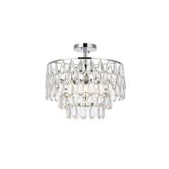 Mila 16 inch flush mount in chrome