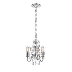 Kaede Collection Pendant D9.5 H12.2 Lt:3 Chrome Finish