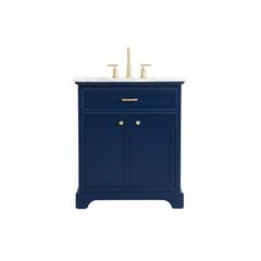 30 inch Single bathroom vanity in Blue