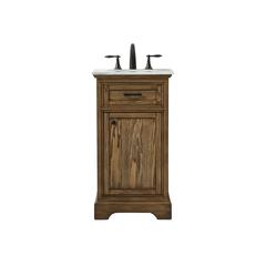 19 inch Single bathroom vanity in driftwood