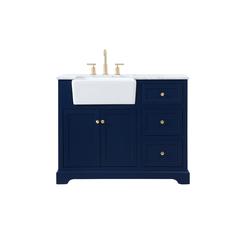 42 inch Single bathroom vanity in blue